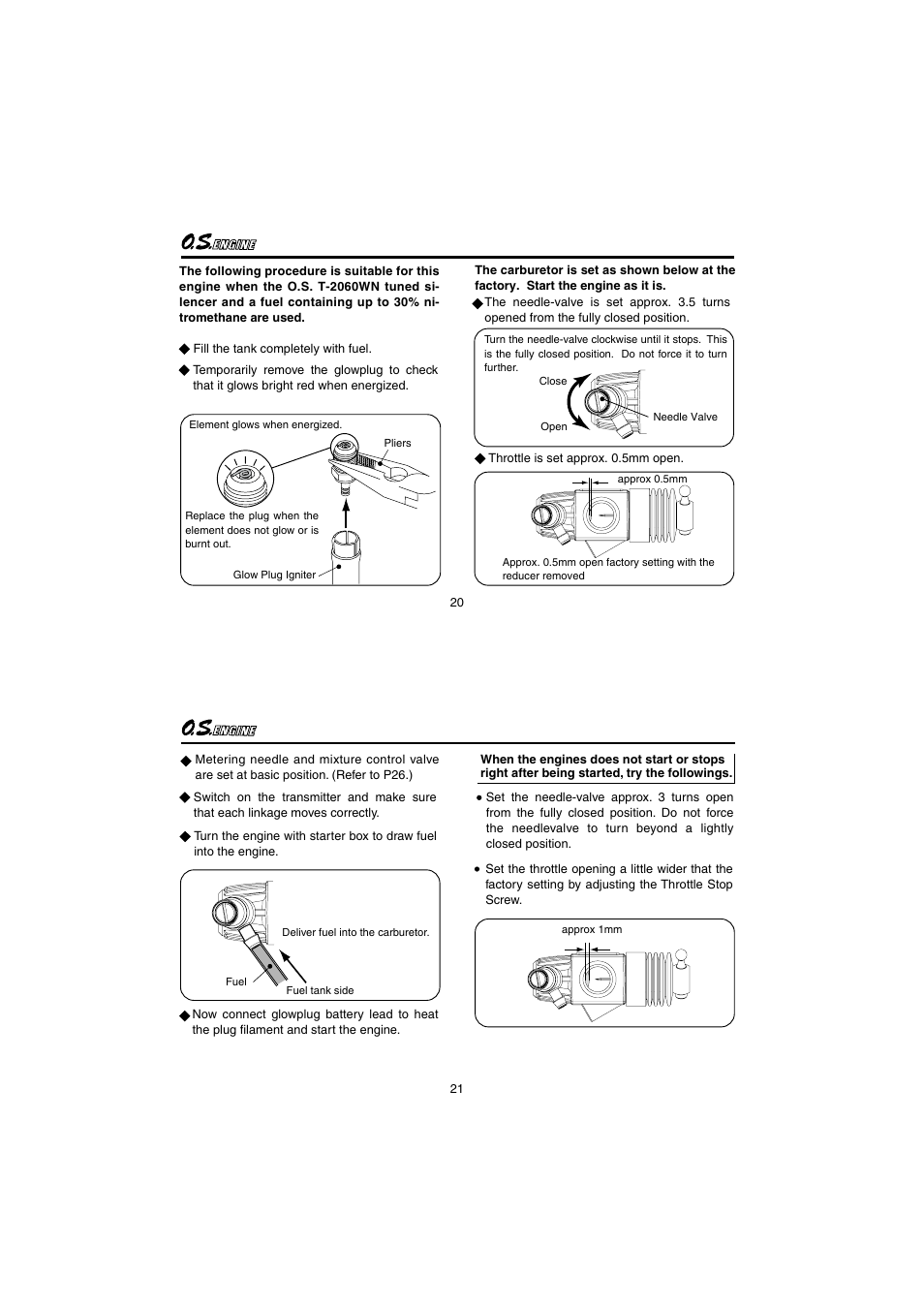 O.S. Engines 25XZ User Manual | Page 11 / 21