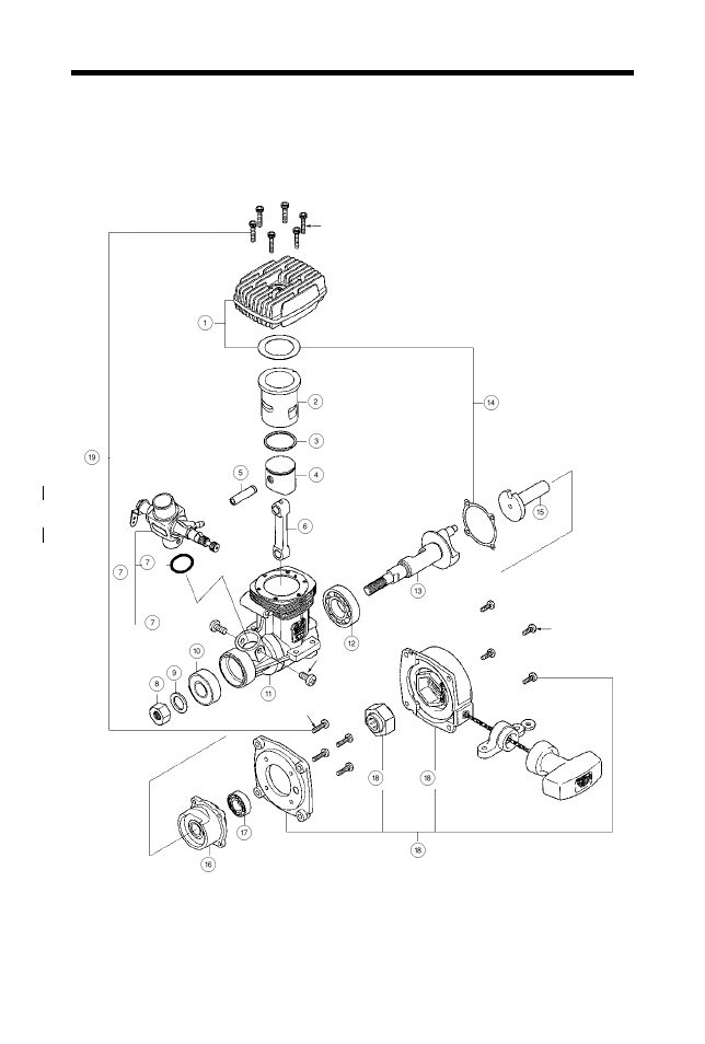 Exploded view, 32sx-hx | O.S. Engines 32SX-HX User Manual | Page 25 / 32