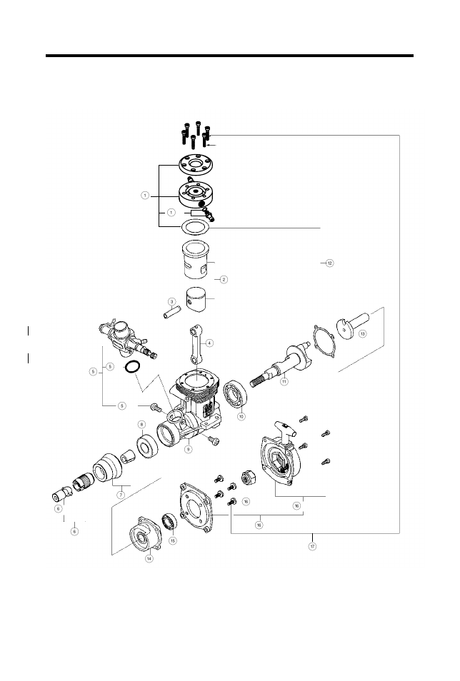 Exploded view | O.S. Engines 32SX-MX User Manual | Page 19 / 22