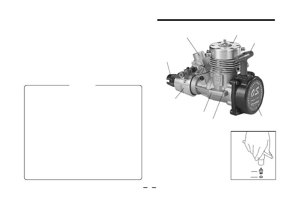 Basic engine parts | O.S. Engines 32SX-MX User Manual | Page 7 / 22