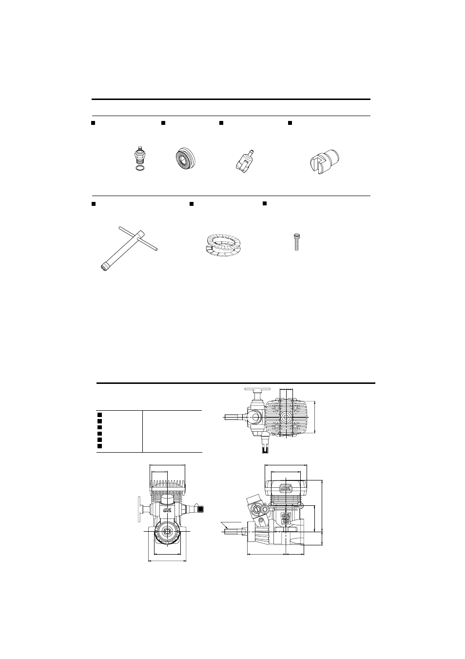 O.s. genuine parts & accessories, Three view drawing | O.S. Engines 37SZ-H User Manual | Page 20 / 21