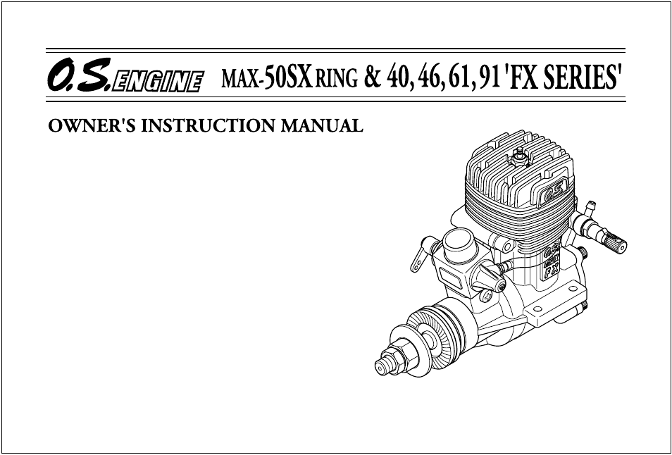 O.S. Engines 50SX User Manual | 43 pages