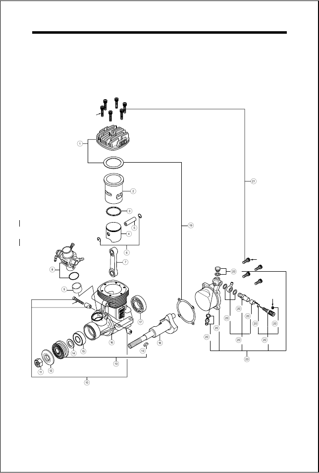 Exploded view (50sx) | O.S. Engines 50SX User Manual | Page 27 / 43