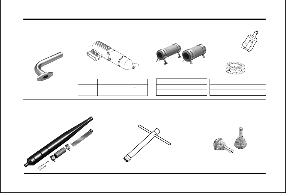 Exhaust header pipe, Super silencers | O.S. Engines 50SX User Manual | Page 38 / 43