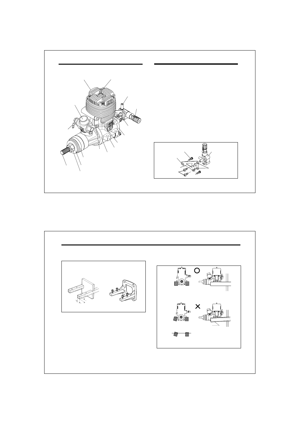 Needle-valve location basic engine parts, Installation of the engine | O.S. Engines 46AX User Manual | Page 5 / 17