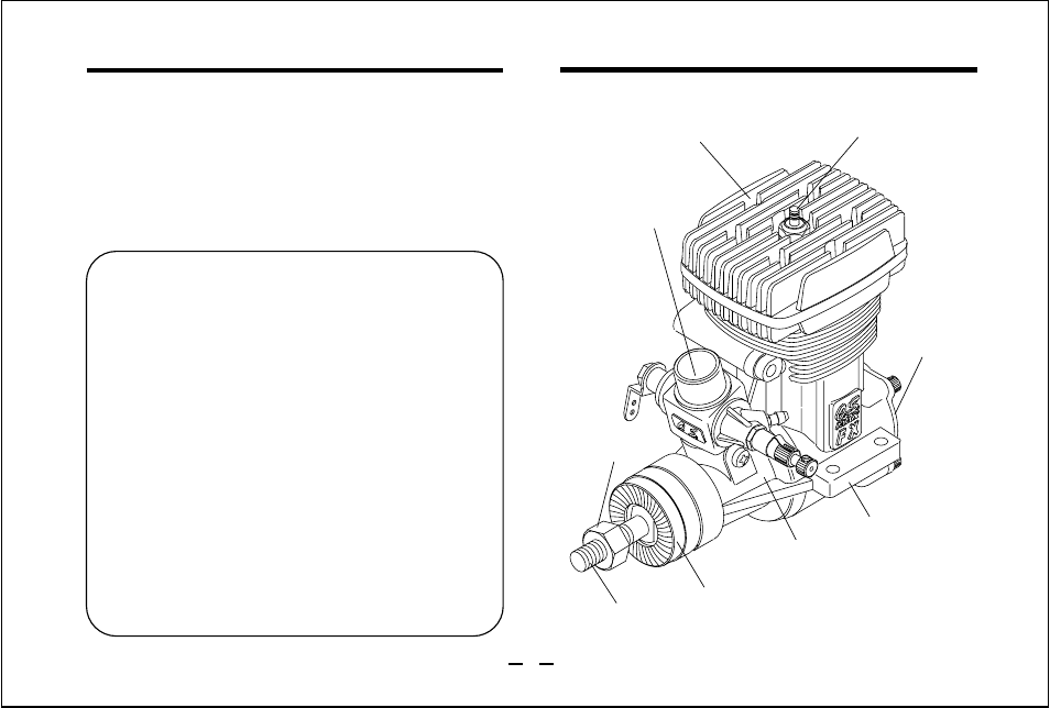 Introduction basic engine parts | O.S. Engines 46FX-H Ring User Manual | Page 7 / 30