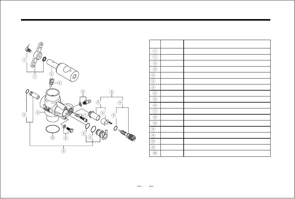 Carburetoer parts list & exploded view | O.S. Engines 50SX-H User Manual | Page 25 / 28