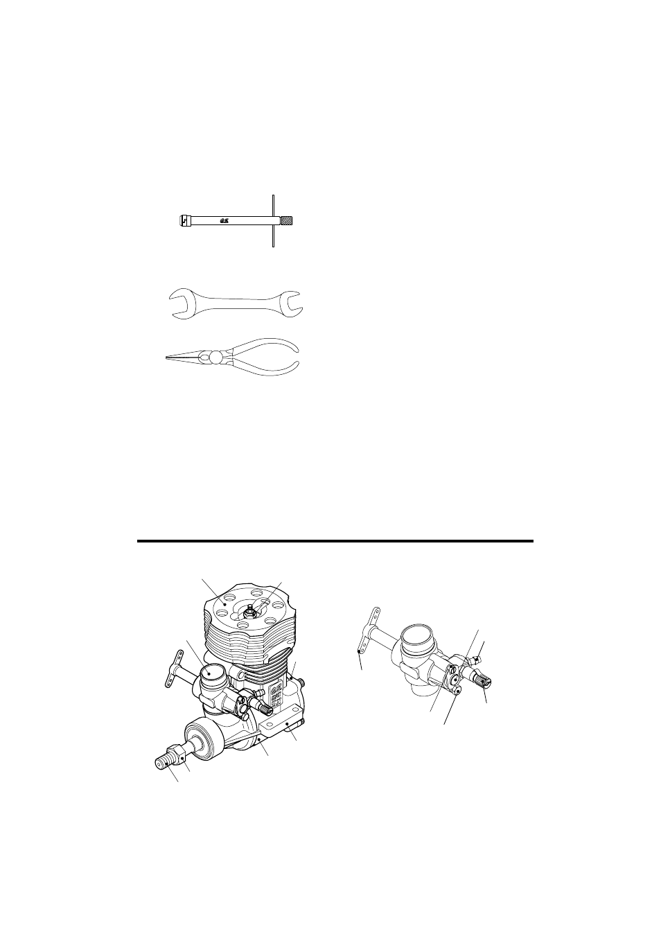 Engine parts name | O.S. Engines 50SX-H Hyper User Manual | Page 7 / 21