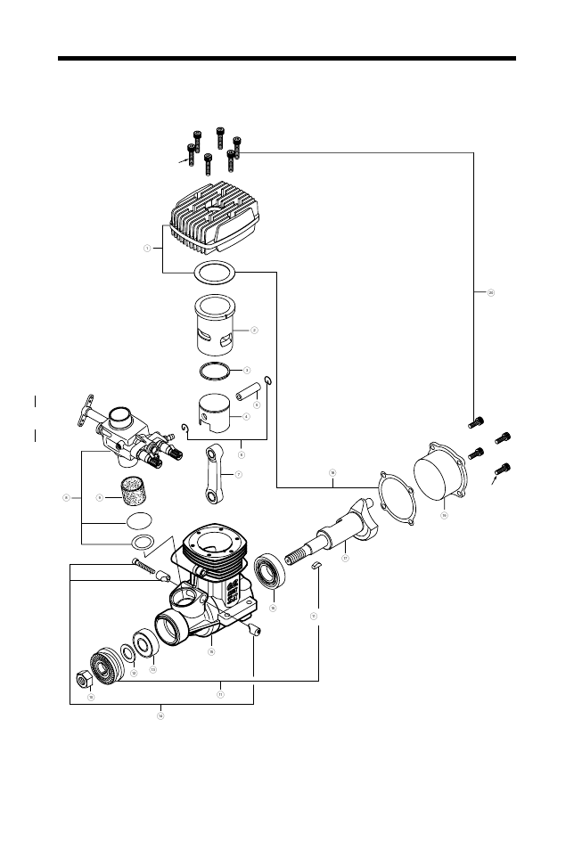 61sx-h, Wc" exploded view, Ring | O.S. Engines 61RX-H WC User Manual | Page 23 / 36