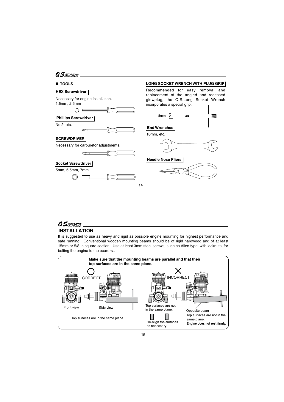 Installation | O.S. Engines 65AX User Manual | Page 8 / 23