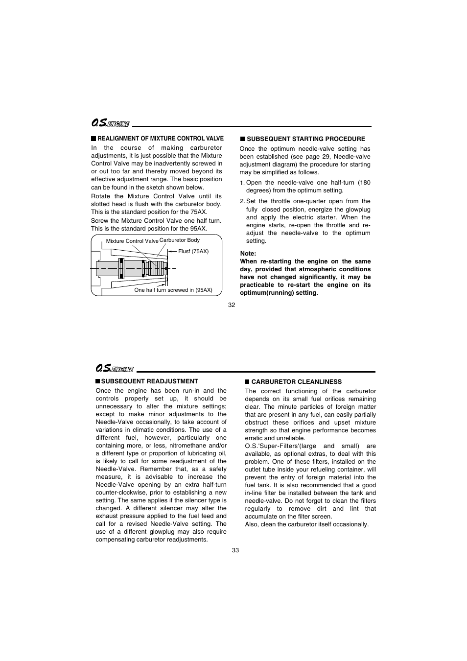 O.S. Engines 95AX User Manual | Page 17 / 26