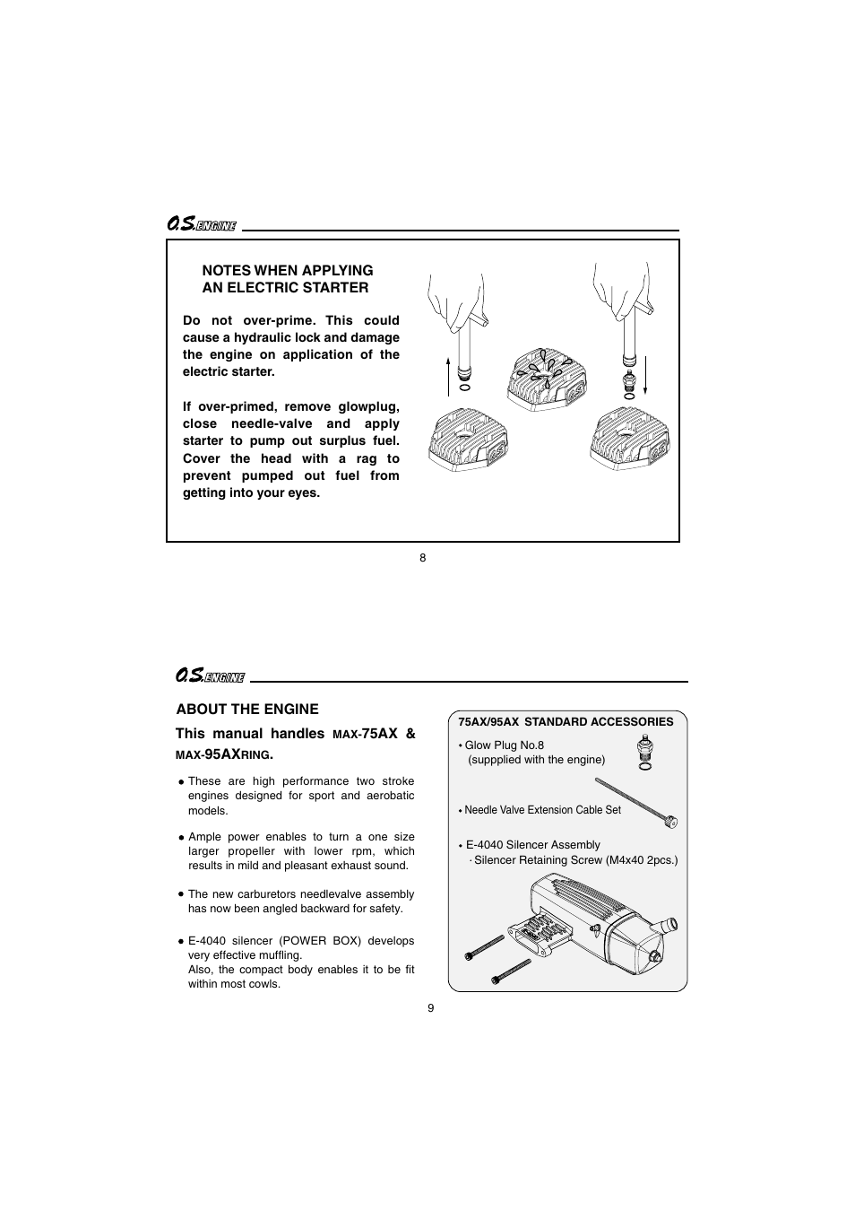 O.S. Engines 95AX User Manual | Page 5 / 26