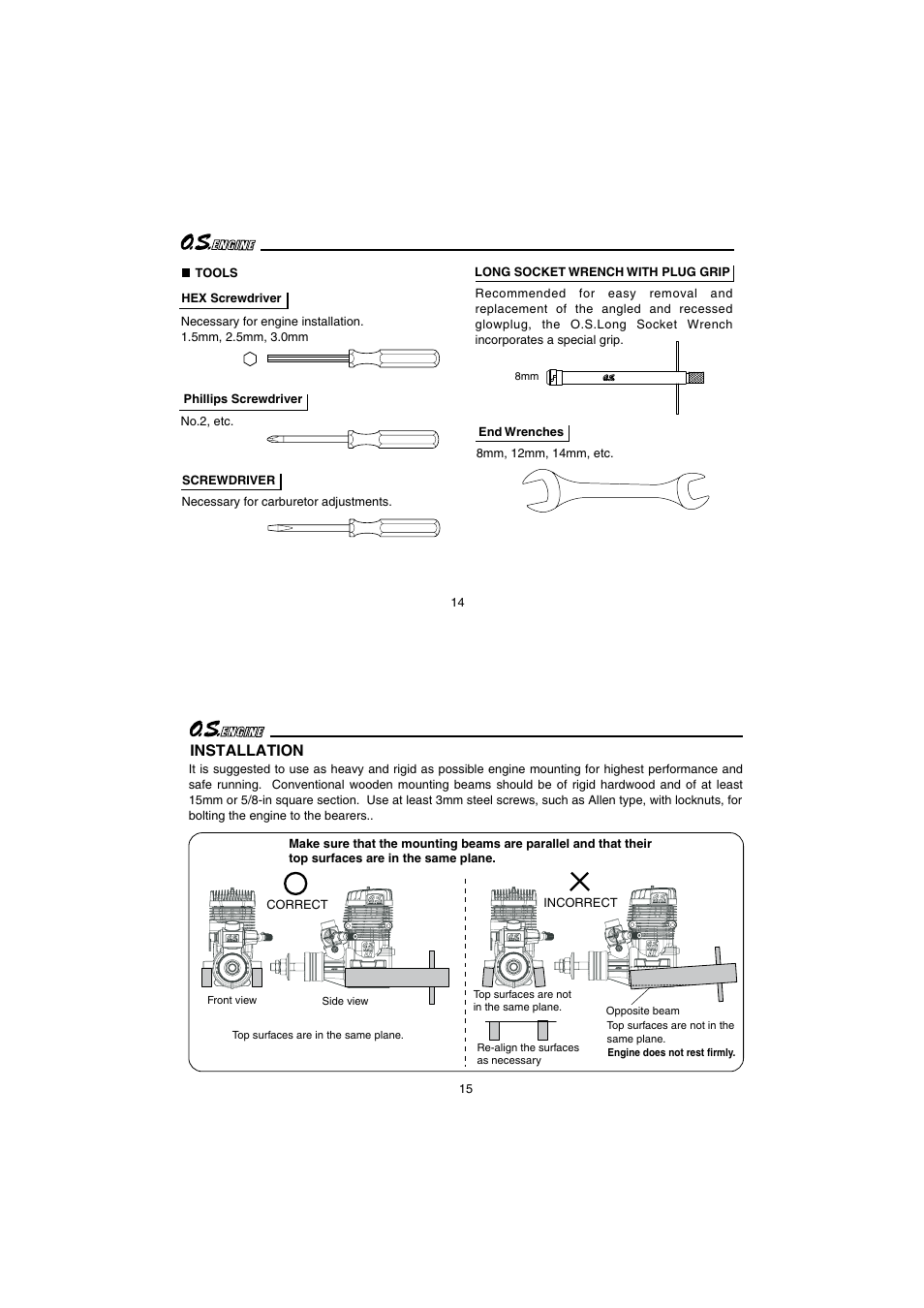 Installation | O.S. Engines 95AX User Manual | Page 8 / 26