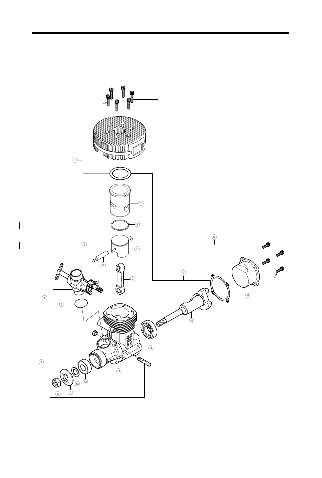 Exploded view | O.S. Engines 91FX-HGL User Manual | Page 23 / 28