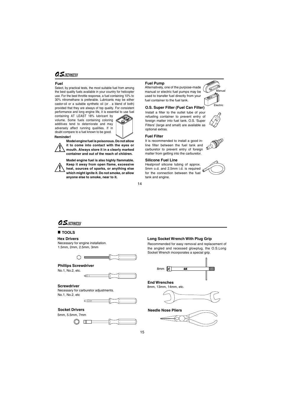 O.S. Engines 91HZ User Manual | Page 8 / 25