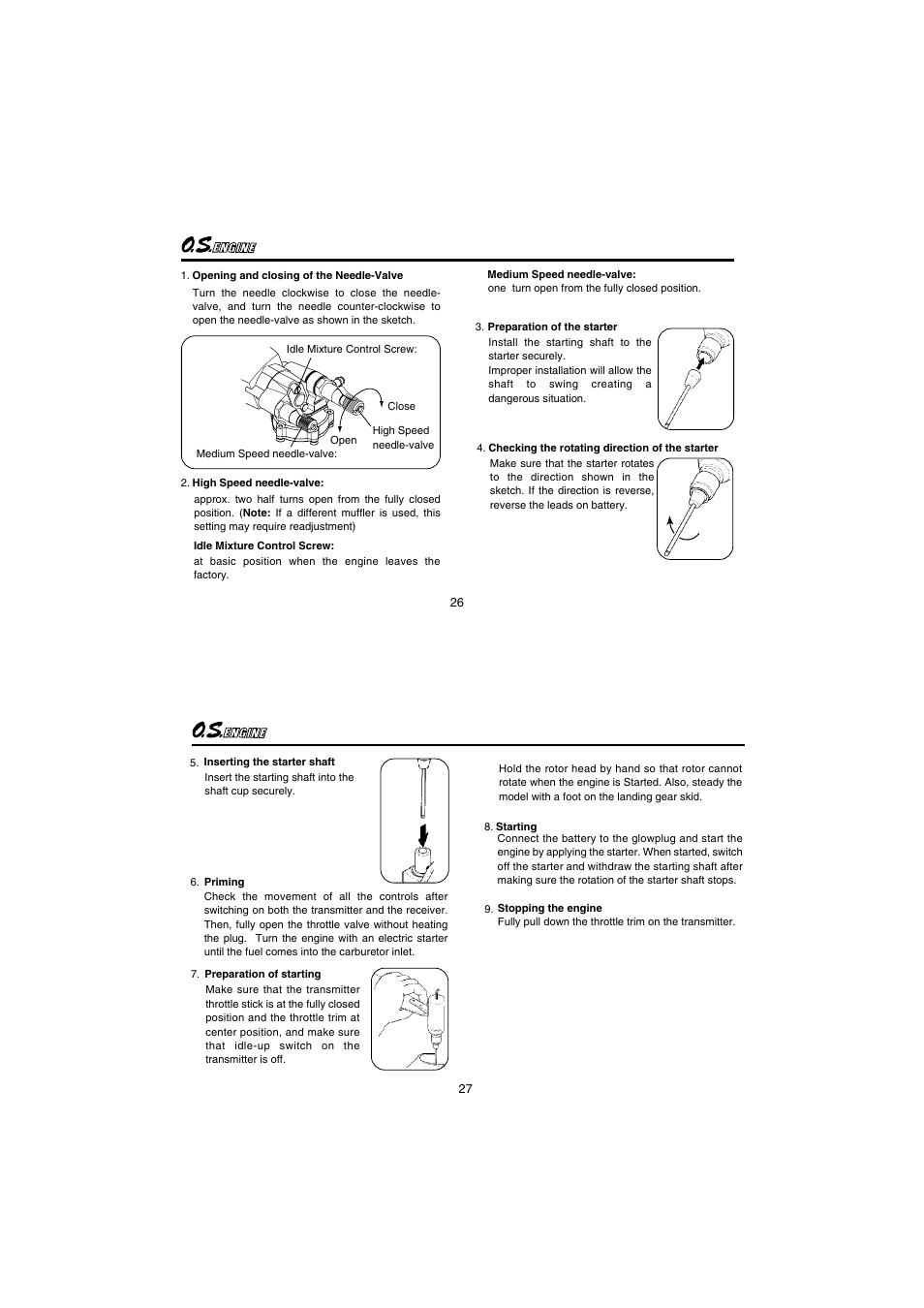 O.S. Engines 91HZ-R User Manual | Page 14 / 25