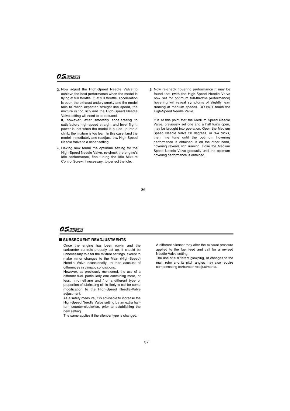 O.S. Engines 91HZ-R 3C User Manual | Page 19 / 27