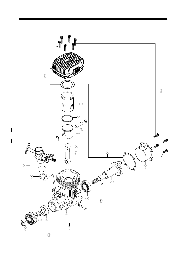 Exploded view | O.S. Engines 91SX-H User Manual | Page 23 / 28