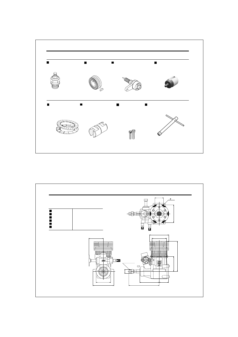 O.s. genuine parts & accessories, Three view drawing | O.S. Engines 91SX-H Competition Special User Manual | Page 17 / 18