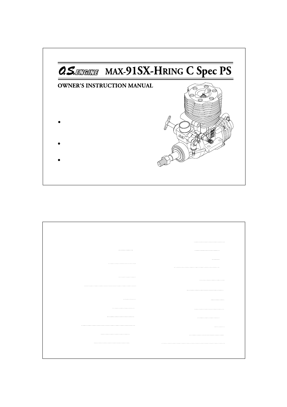 O.S. Engines 91SX-H Competition Special (P) User Manual | 21 pages