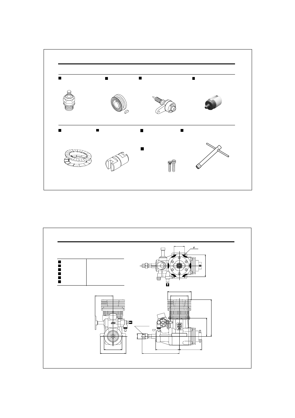 O.s. genuine parts & accessories, Three view drawing | O.S. Engines 91SX-H Competition Special (P) User Manual | Page 20 / 21