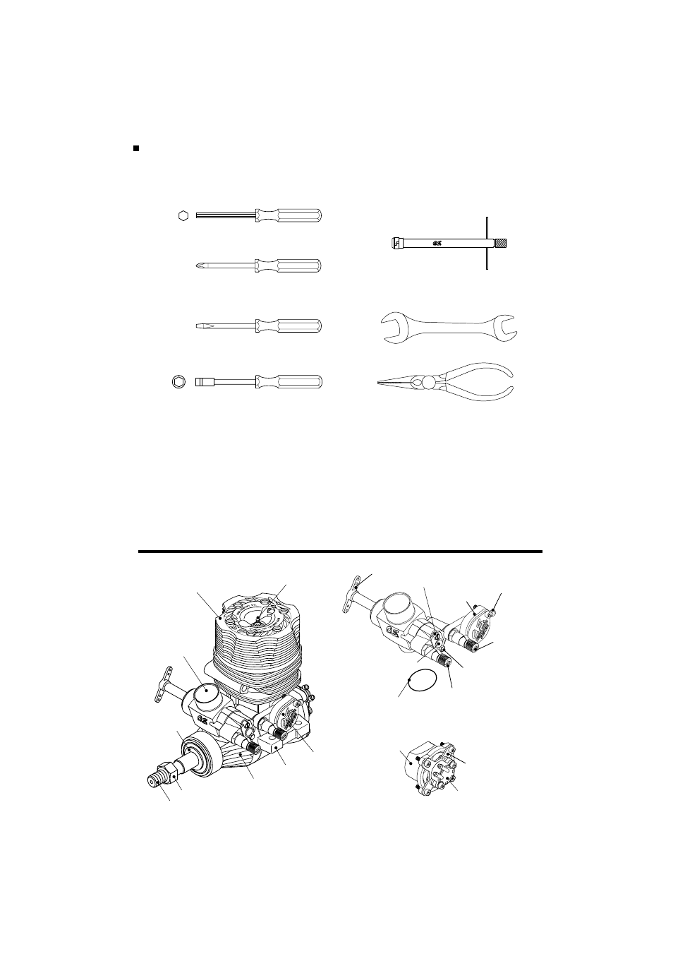 Engine parts name | O.S. Engines 91SZ-H PS Hyper User Manual | Page 7 / 24