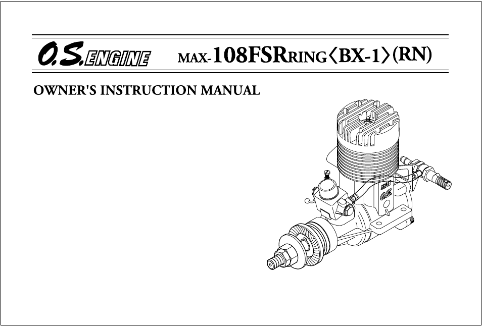 O.S. Engines 108FSR User Manual | 28 pages