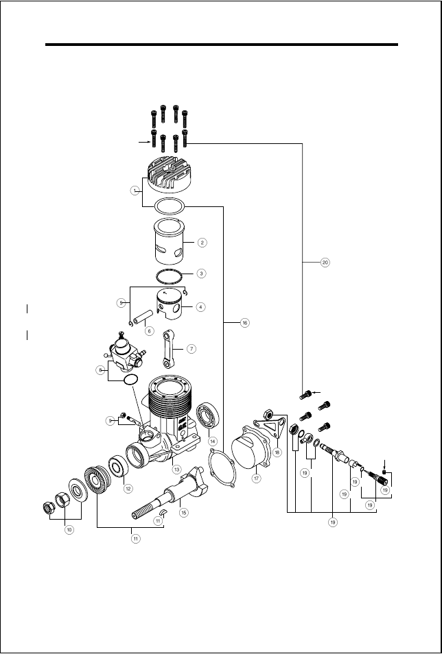 Exploded view | O.S. Engines 108FSR User Manual | Page 23 / 28