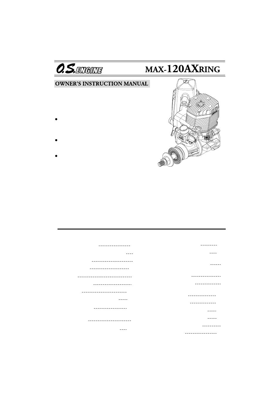 O.S. Engines 120AX User Manual | 25 pages