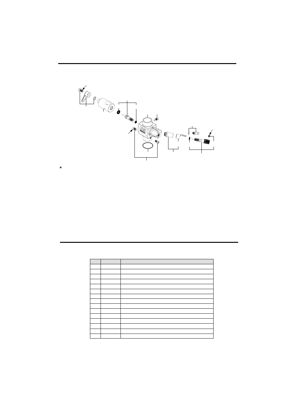 Carburetor exploded view, Carburetor parts list | O.S. Engines 120AX User Manual | Page 23 / 25