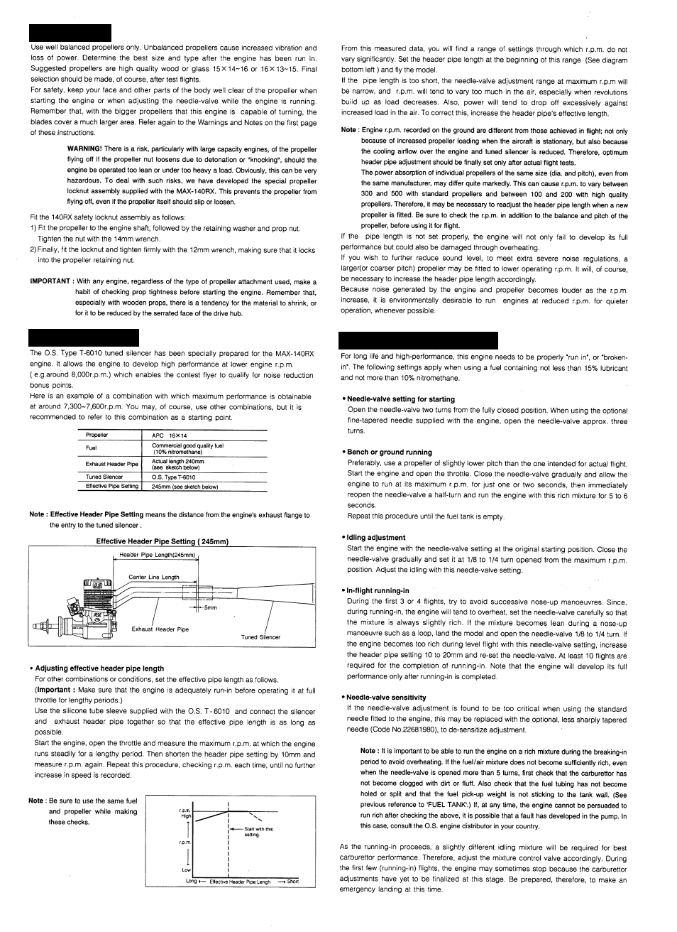 O.S. Engines 140RX User Manual | Page 3 / 4