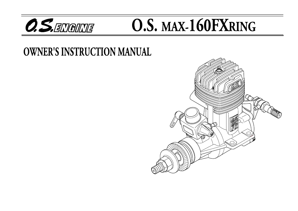 O.S. Engines 160FX Ring User Manual | 20 pages