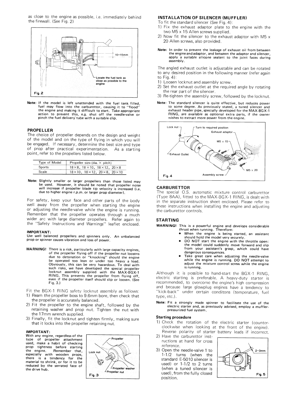 O.S. Engines BGX-1 Ring User Manual | Page 3 / 5
