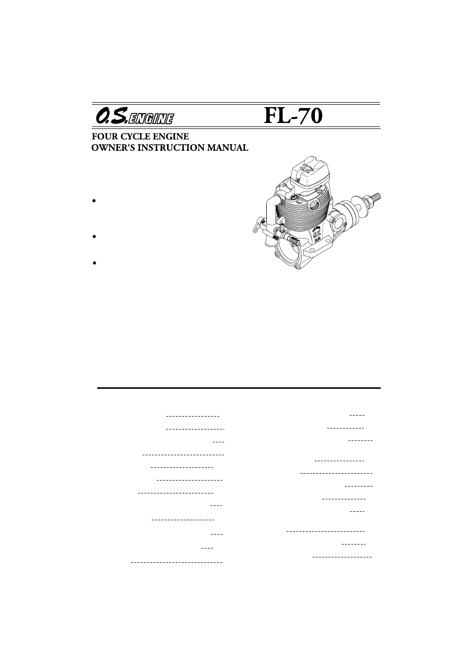 O.S. Engines FL-70 User Manual | 23 pages