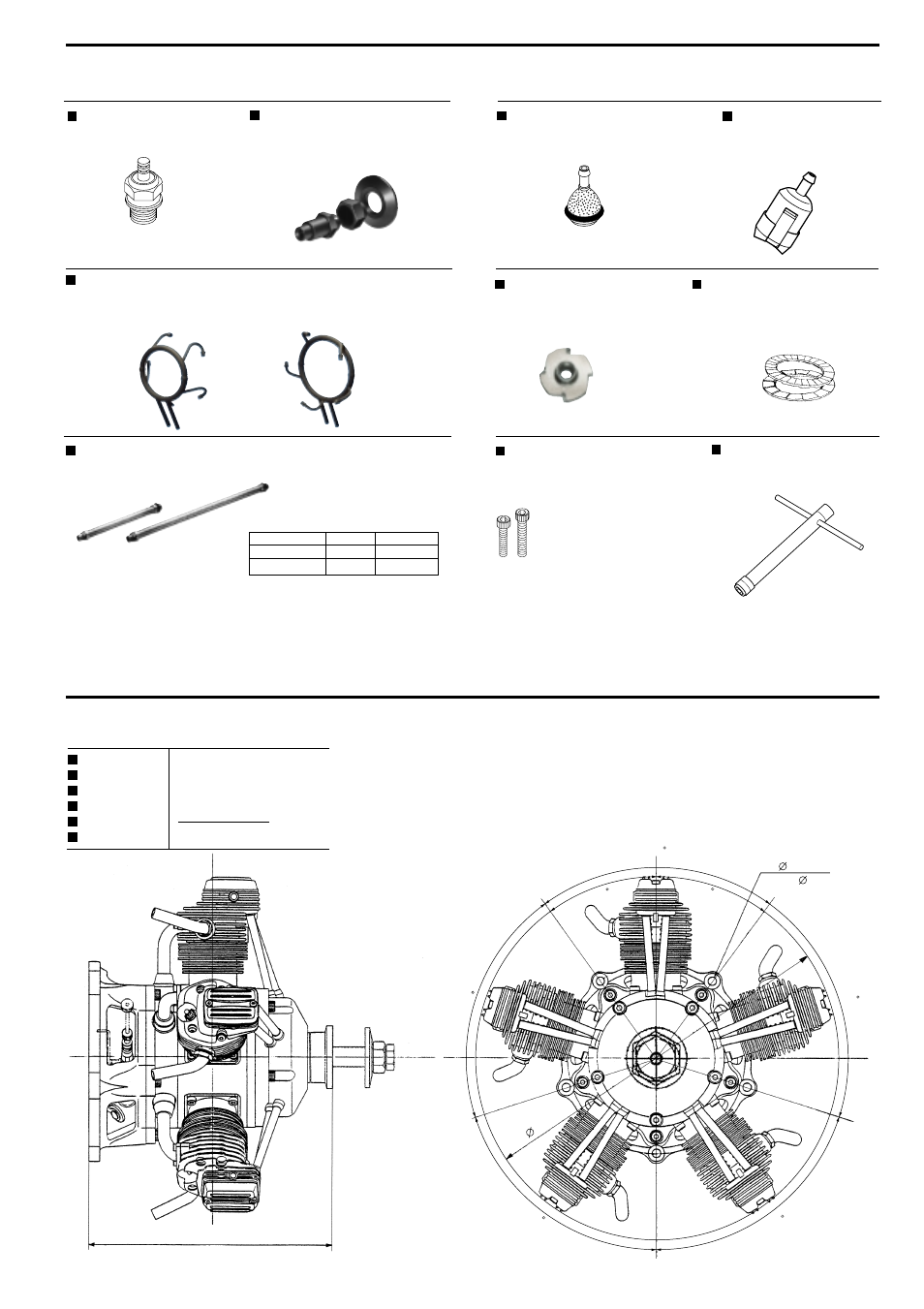 O.s. genuine parts & accessories, Three view drawing | O.S. Engines FR5-300 User Manual | Page 17 / 18