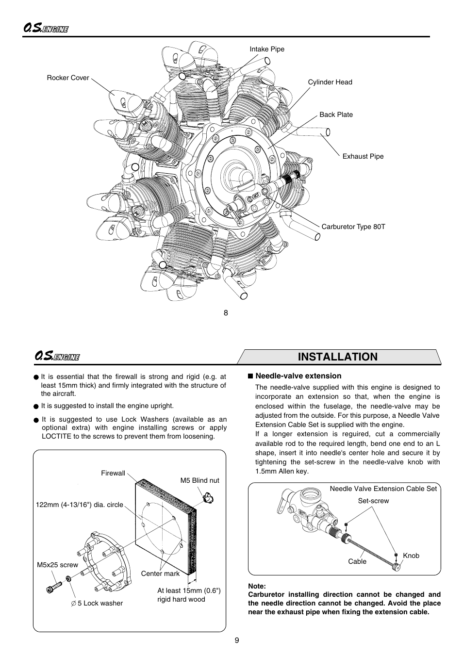 Installation | O.S. Engines Sirius7 FR7-420 User Manual | Page 5 / 18