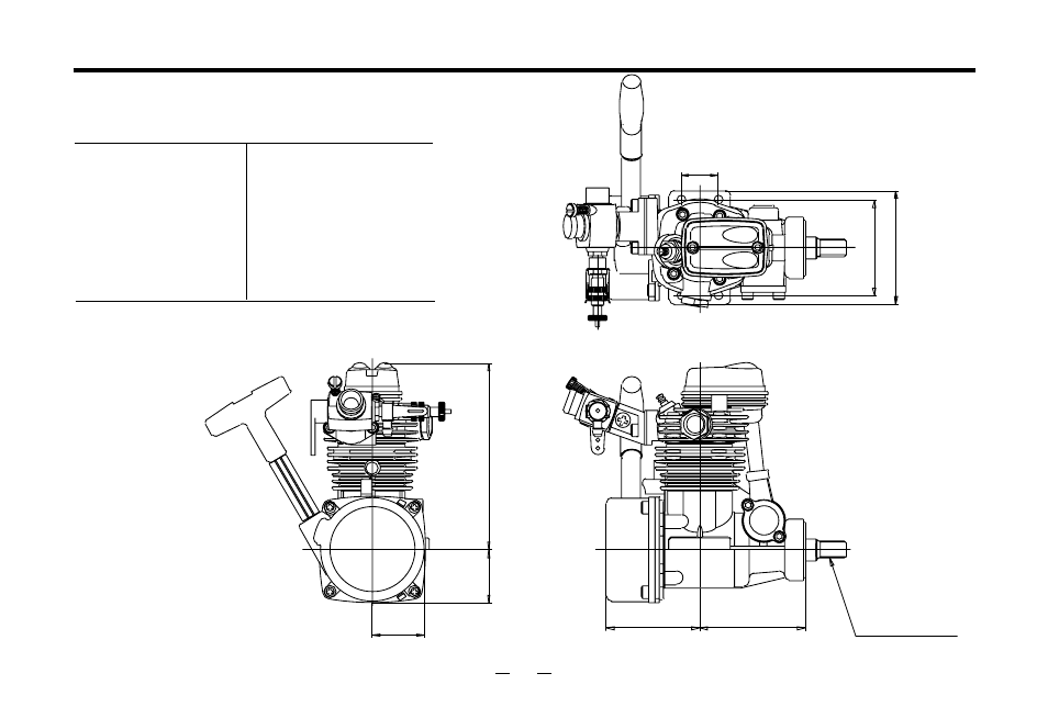 Fs-26s-cx three view drawing | O.S. Engines FS-26S-CX User Manual | Page 29 / 30