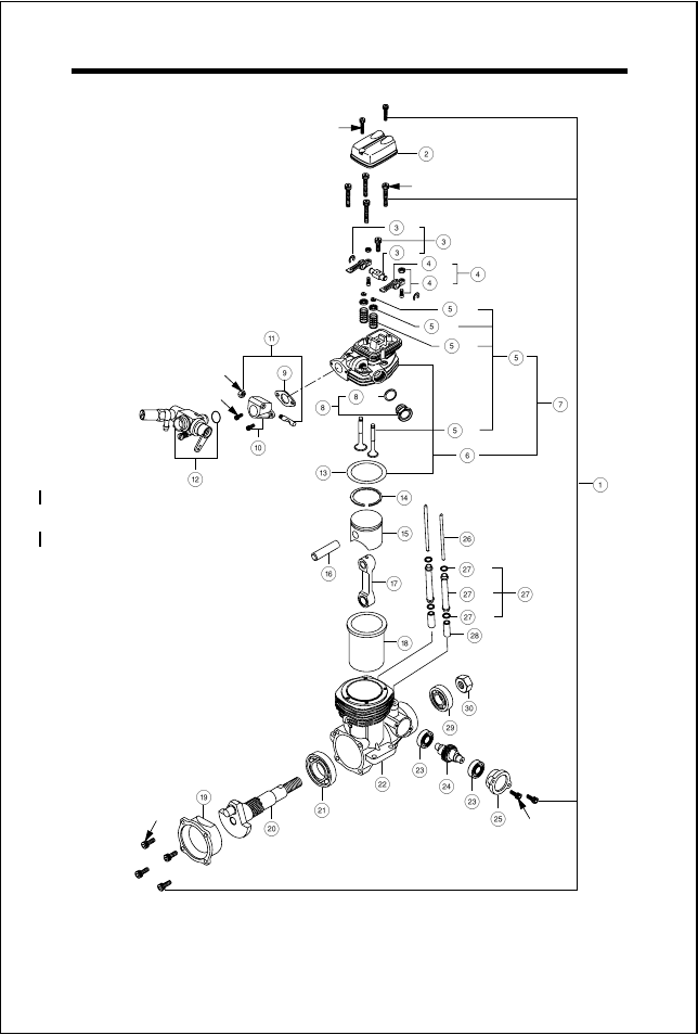 Fs-40s-c exploded view | O.S. Engines FS-40S-CX User Manual | Page 23 / 30