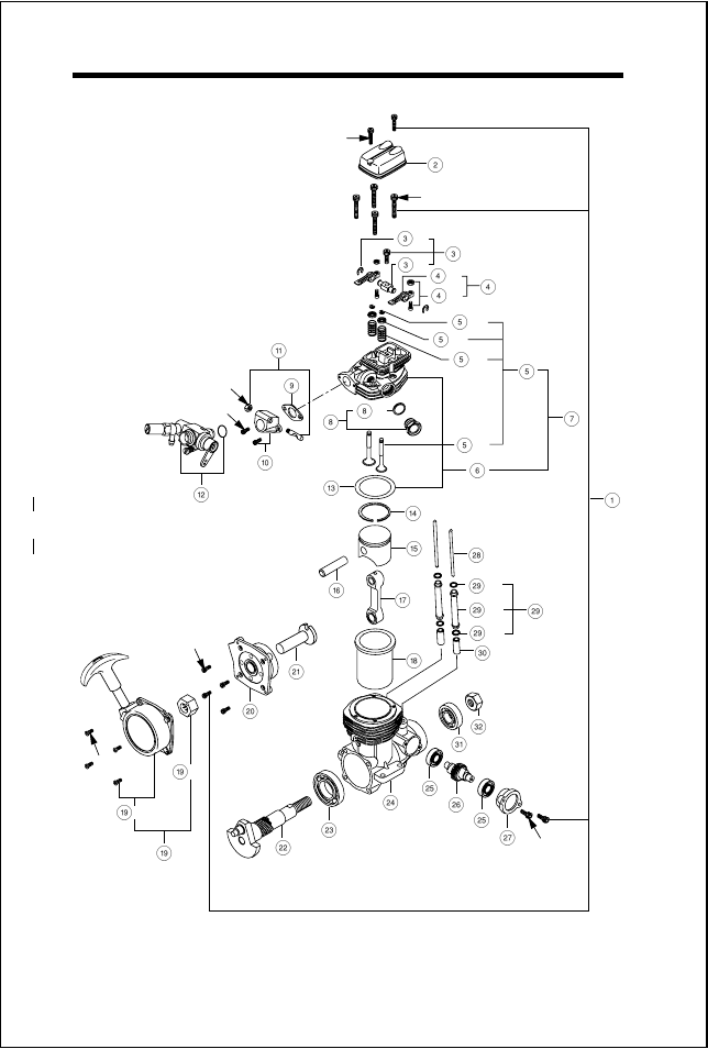 Fs-40s-cx exploded view | O.S. Engines FS-40S-CX User Manual | Page 25 / 30