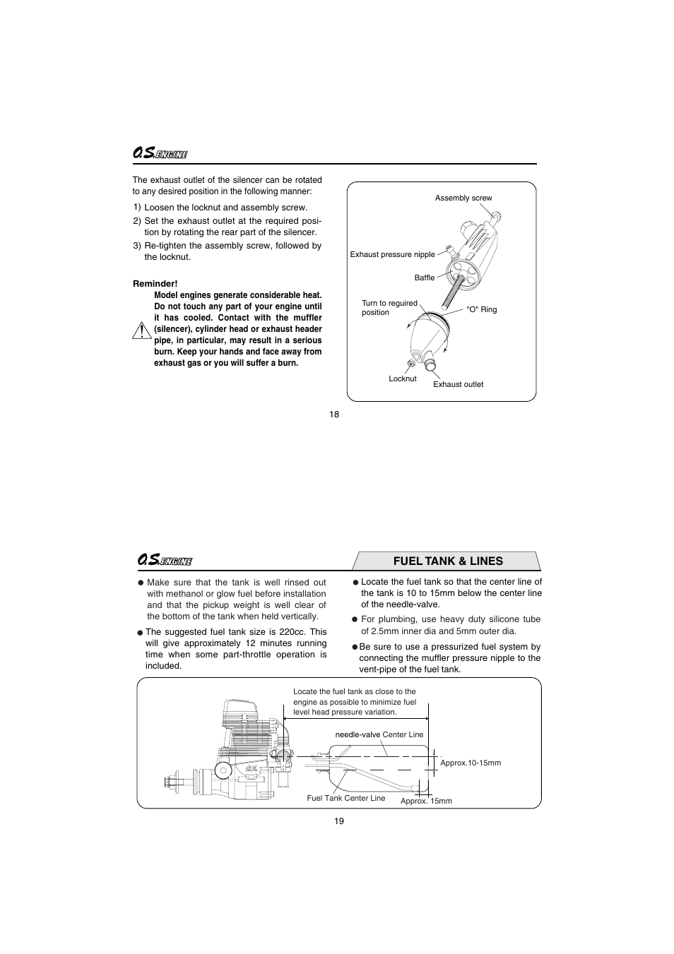 Fuel tank & lines | O.S. Engines FS-56a User Manual | Page 10 / 21