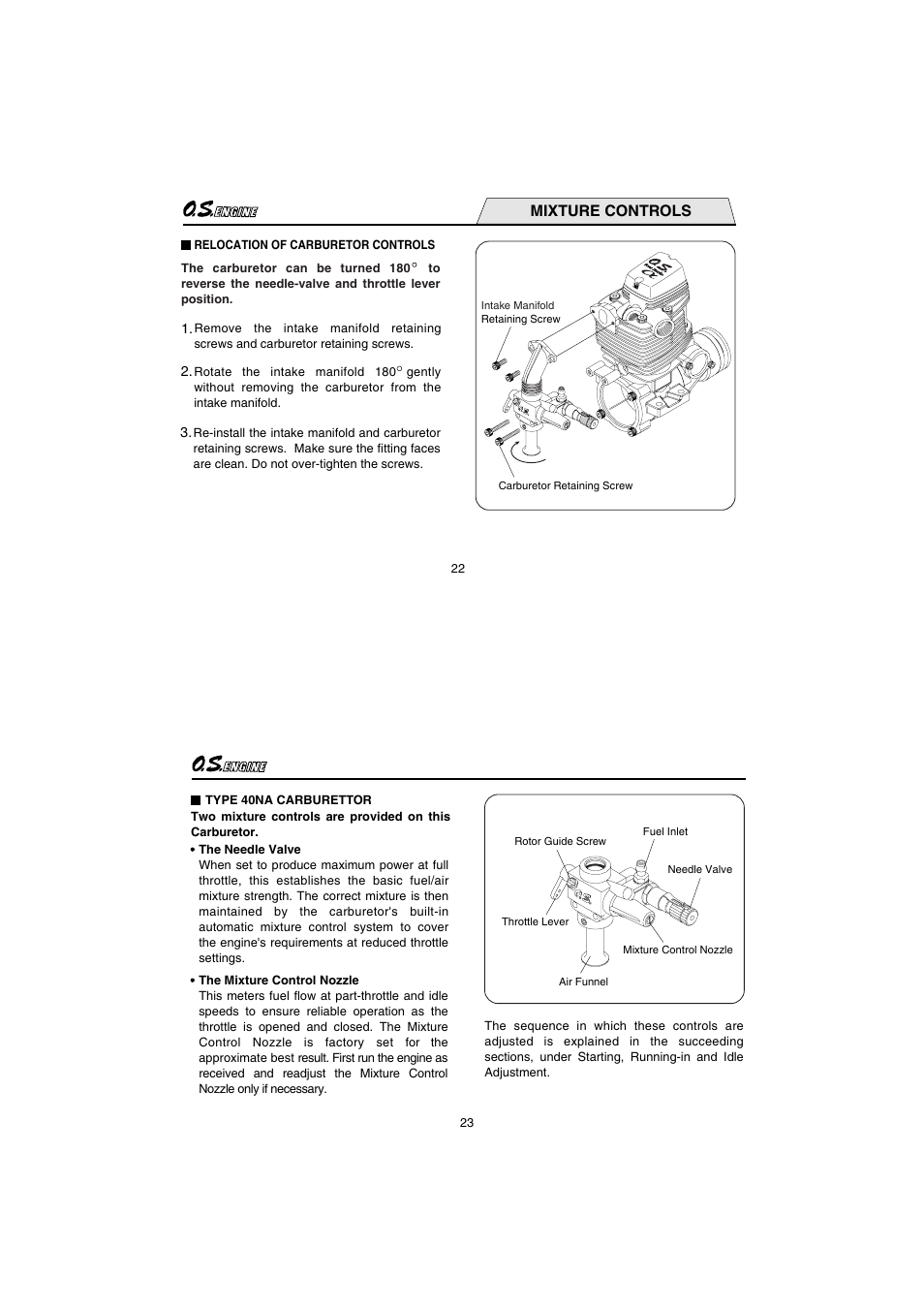 Mixture controls | O.S. Engines FS-56a User Manual | Page 12 / 21