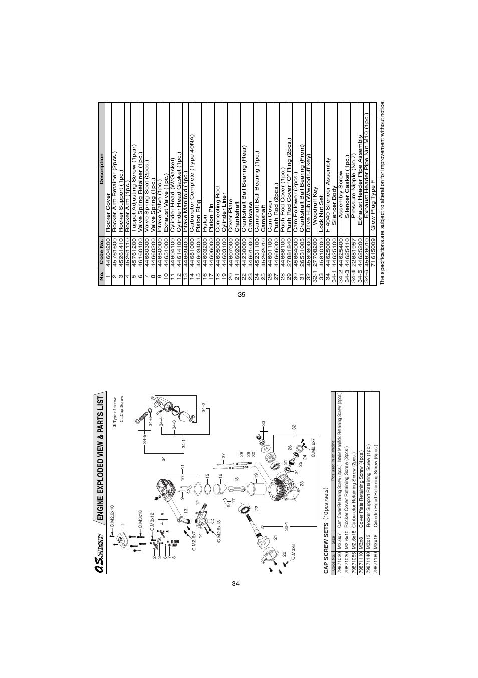 Engine exploded view & p a r ts list | O.S. Engines FS-56a User Manual | Page 18 / 21