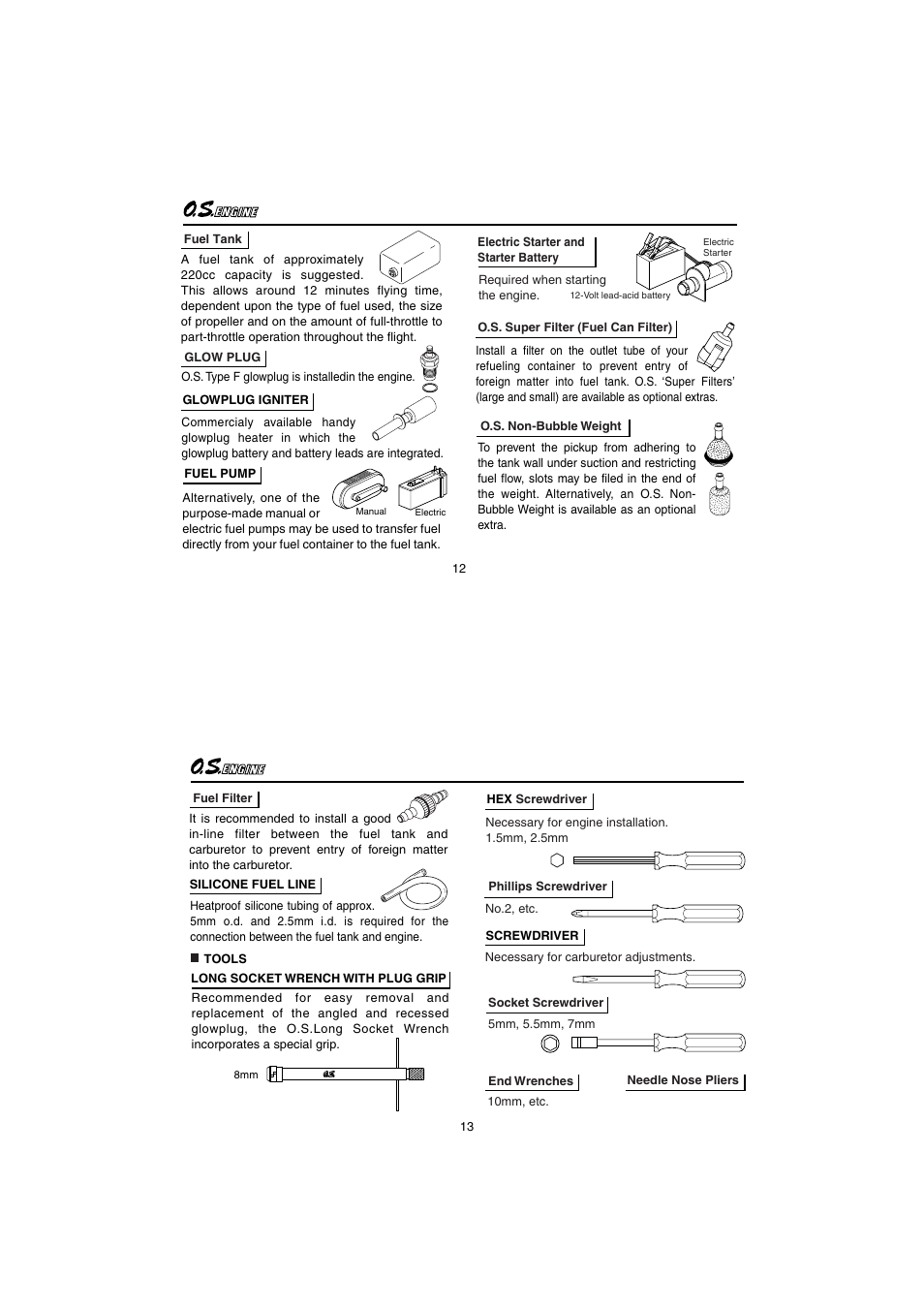 O.S. Engines FS-56a User Manual | Page 7 / 21