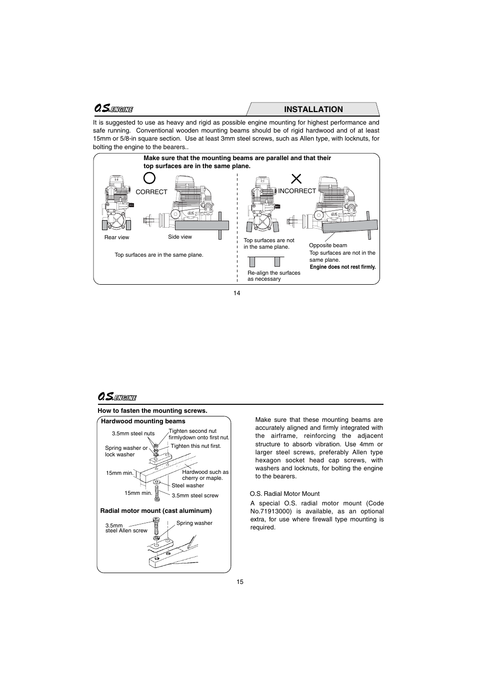 Installation | O.S. Engines FS-56a User Manual | Page 8 / 21