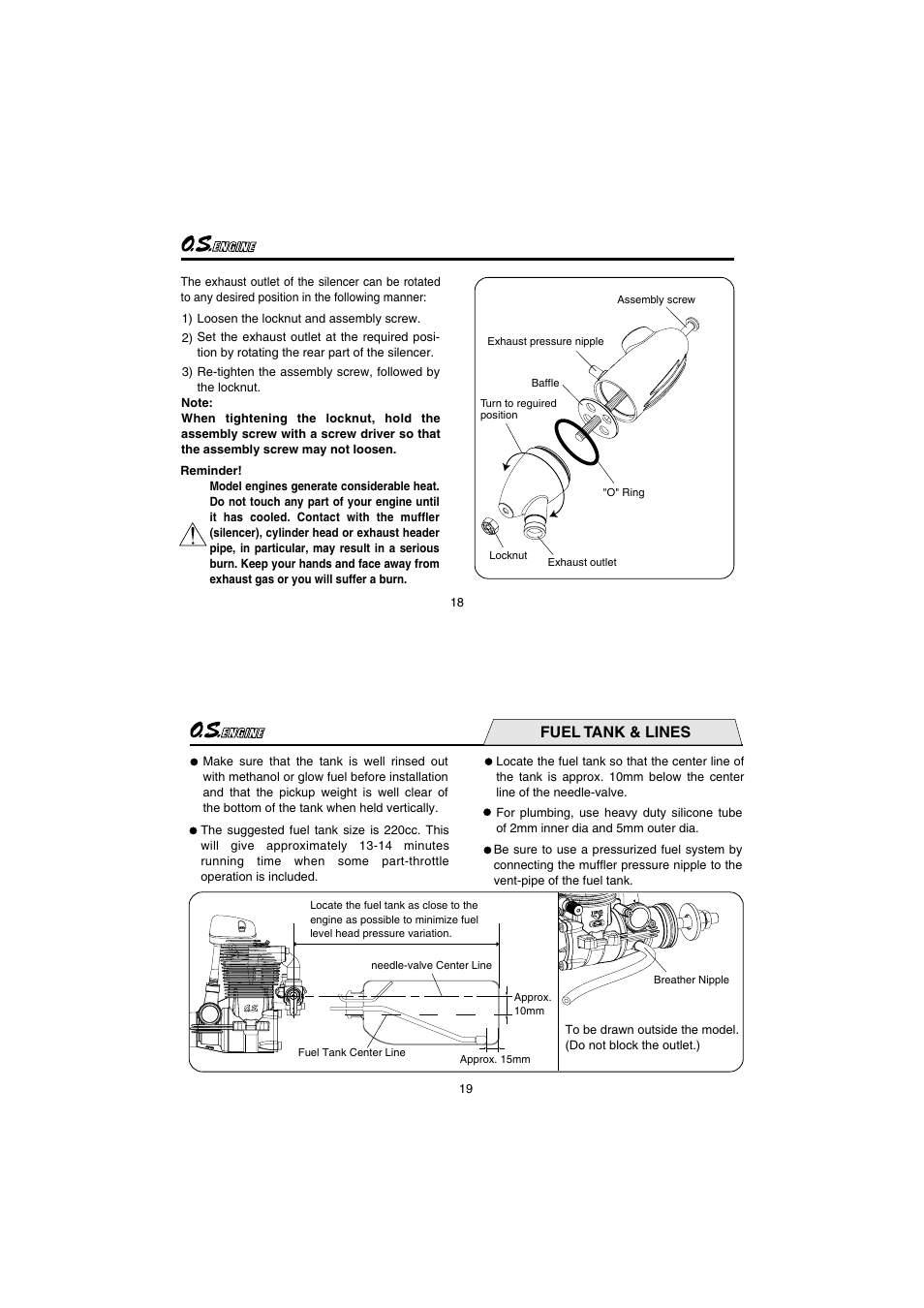 Fuel tank & lines | O.S. Engines FS62V User Manual | Page 10 / 21