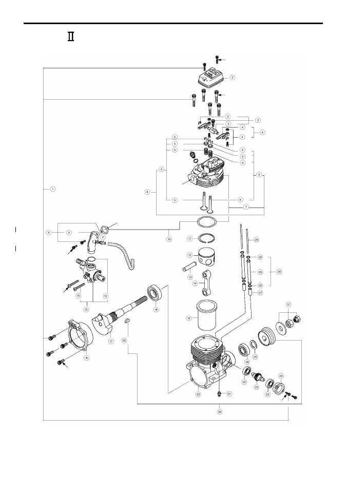Fs-91s 2 exploded view | O.S. Engines FS-91S II (P) User Manual | Page 23 / 32