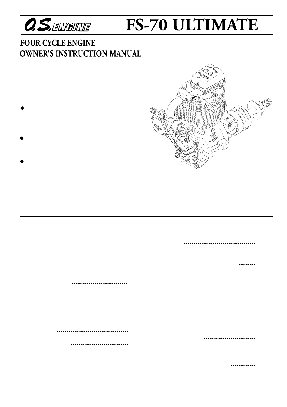 O.S. Engines FS-70 Ultimate User Manual | 14 pages