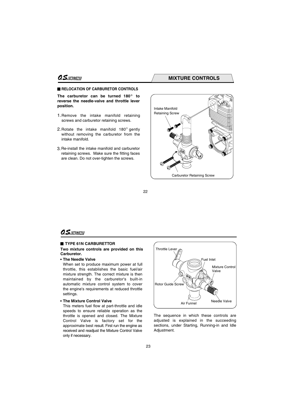Mixture controls | O.S. Engines FS72-a User Manual | Page 12 / 21