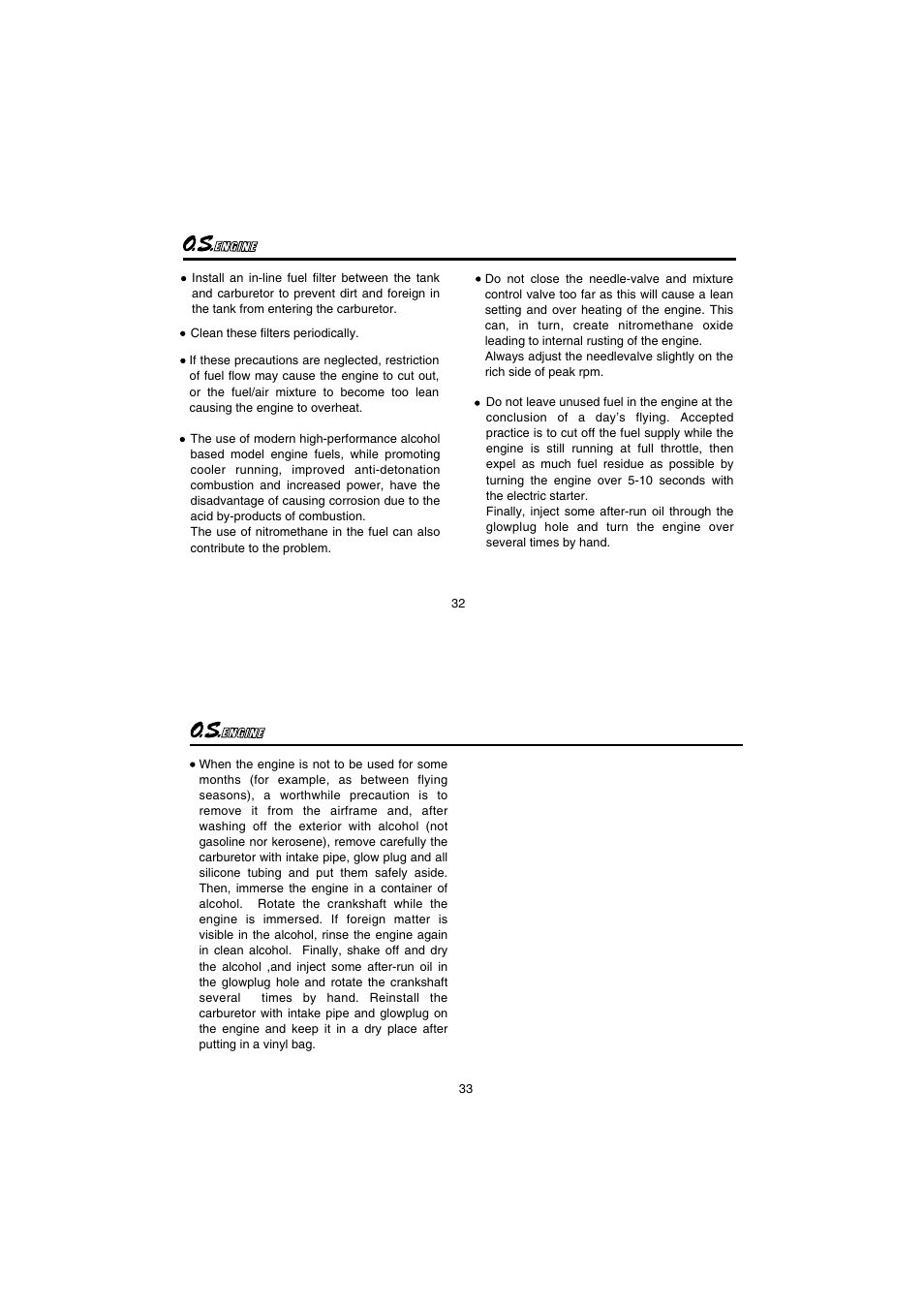 O.S. Engines FS72-a User Manual | Page 17 / 21