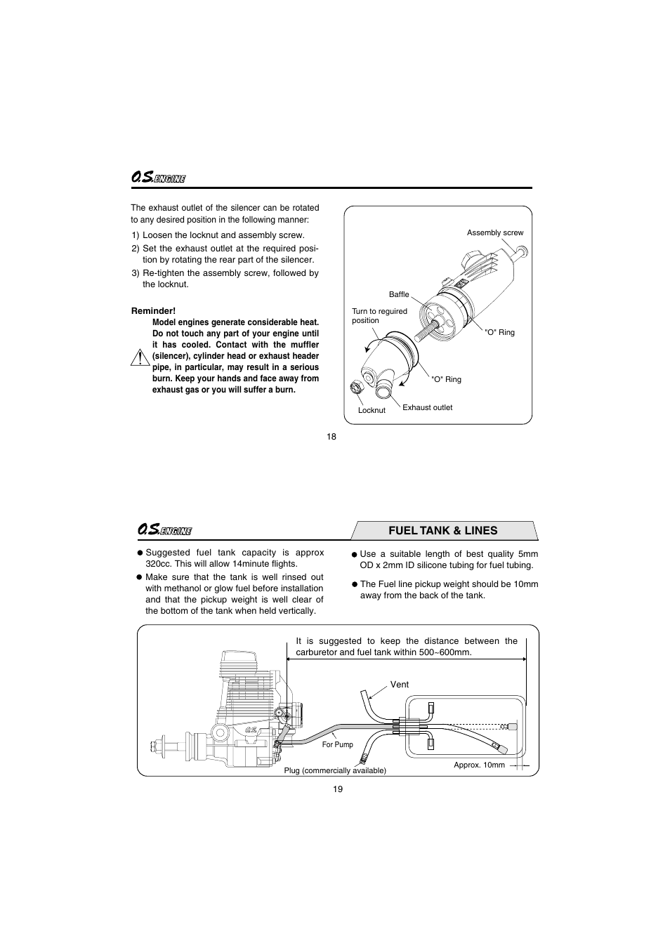 Fuel tank & lines | O.S. Engines FS81-a User Manual | Page 10 / 21